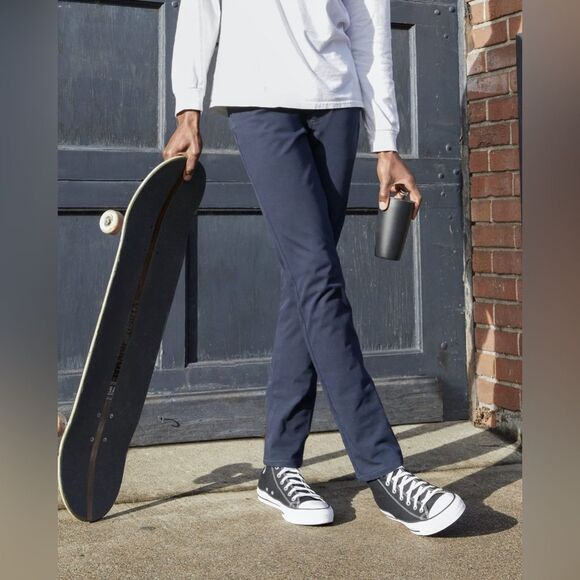 NWT Everlane The Performance 5-Pocket Pant Uniform Slim Fit Navy Size 30x32 - Picture 5 of 14